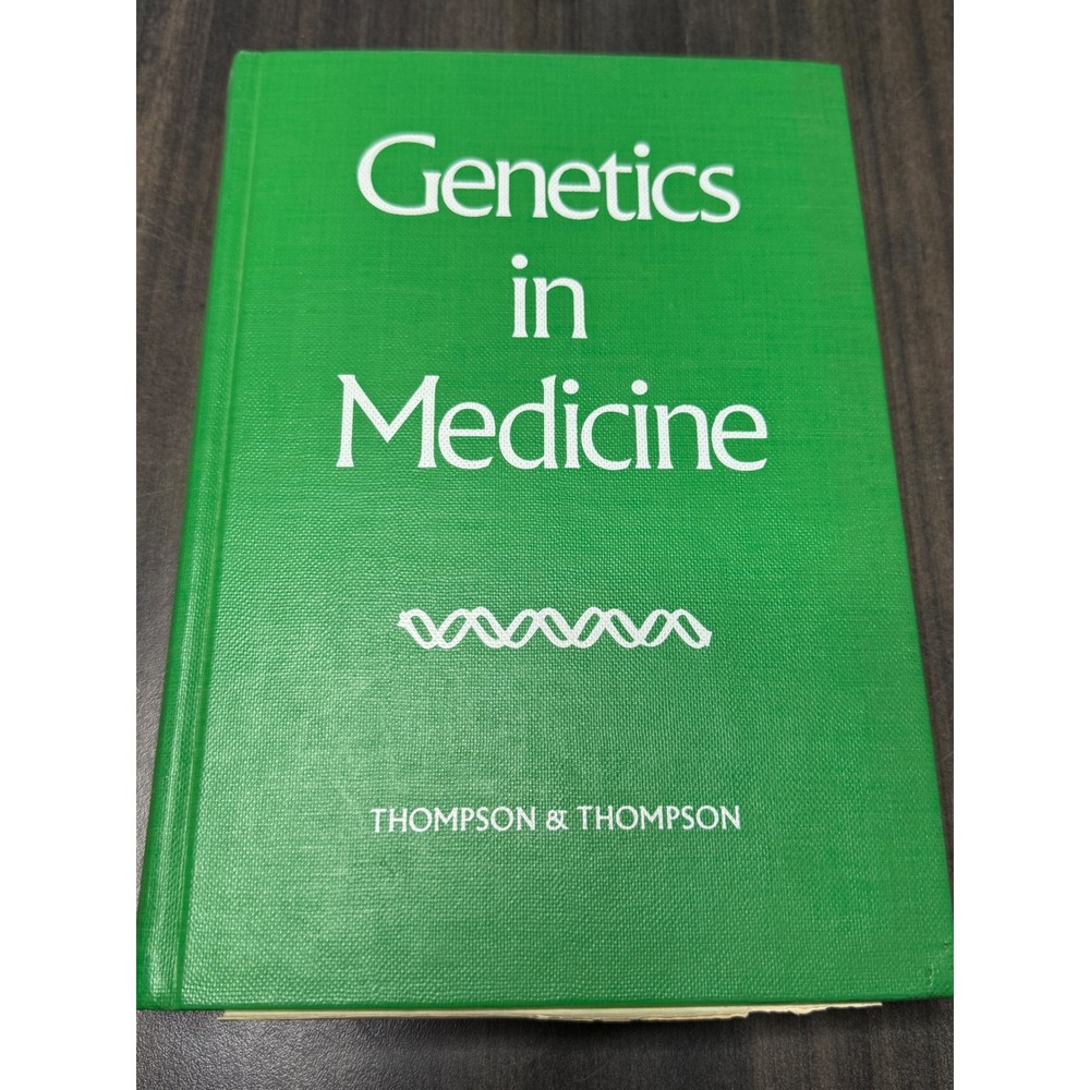Genetics in Medicine Thompson‎ & Thompson Hardcover Green Vintage Medical T